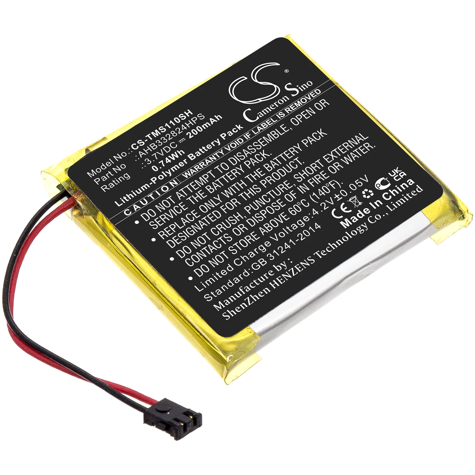 

Li-Polymer Smartwatch Battery for TomTom, 3.7V, 200mAh, Compatible Models: Spark Cardio + Music GPS, Spark Cardio 2 + Music GPS