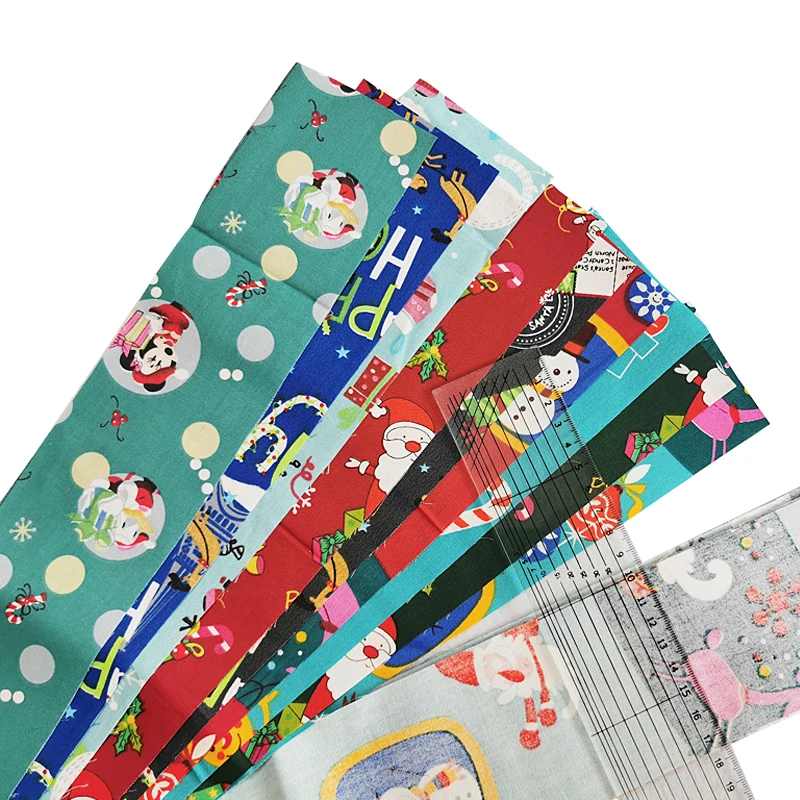 Teramila 7.5x100cm Christmas series Cotton Fabrics Jelly Rolls Strips Fabric For DIY Patchwork Quilting Decoration Needlework