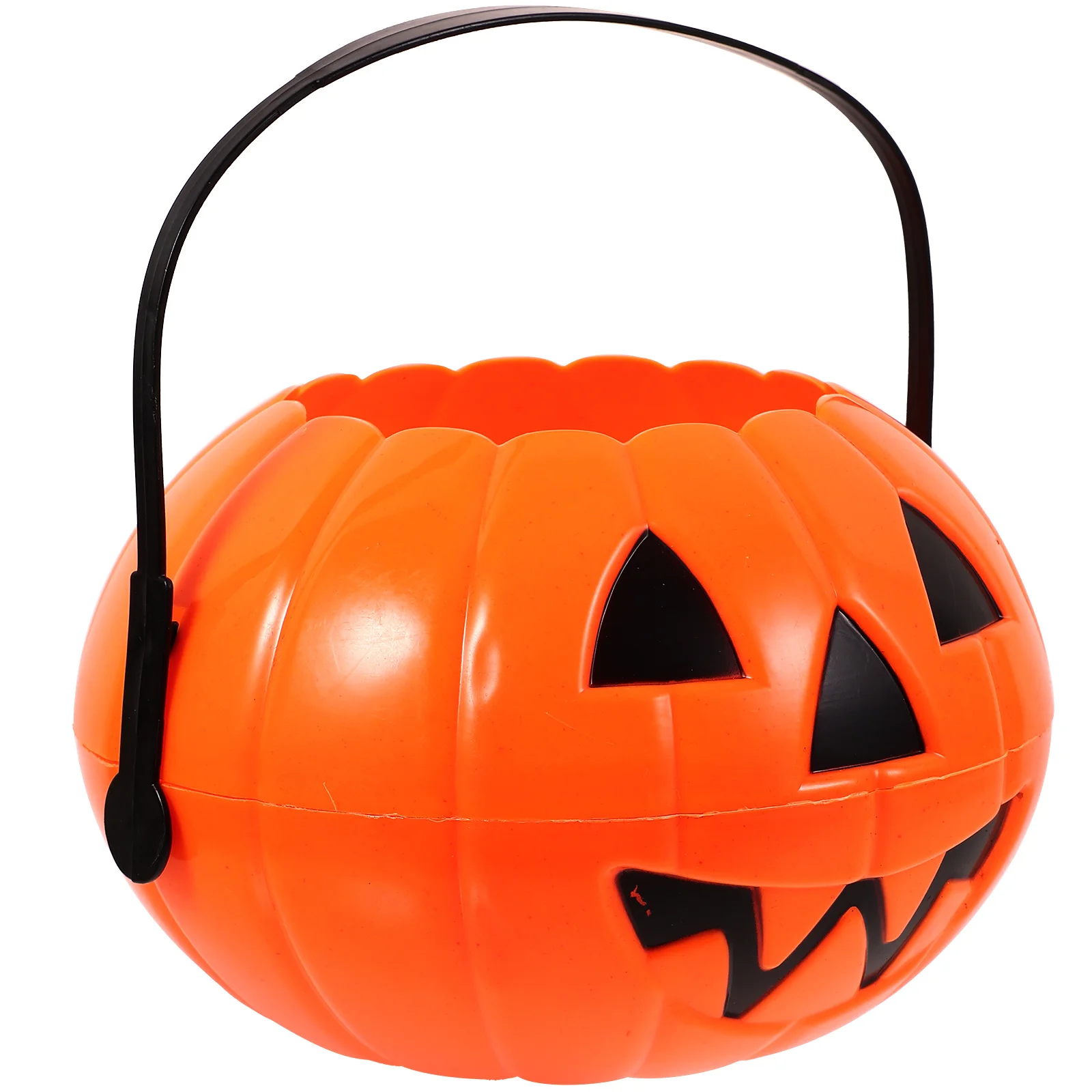 Halloween Pumpkin Bucket Pails Candy Bag Kids Snack Storage Buckets Party Favor Portable