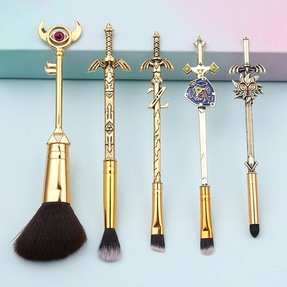 5pcs/Set Game The Legend of Zeldas Tool Power Eye Shadow Highlight Brushes Mask Breath Wild Pincel Makeup Brushes Cosplay Gift