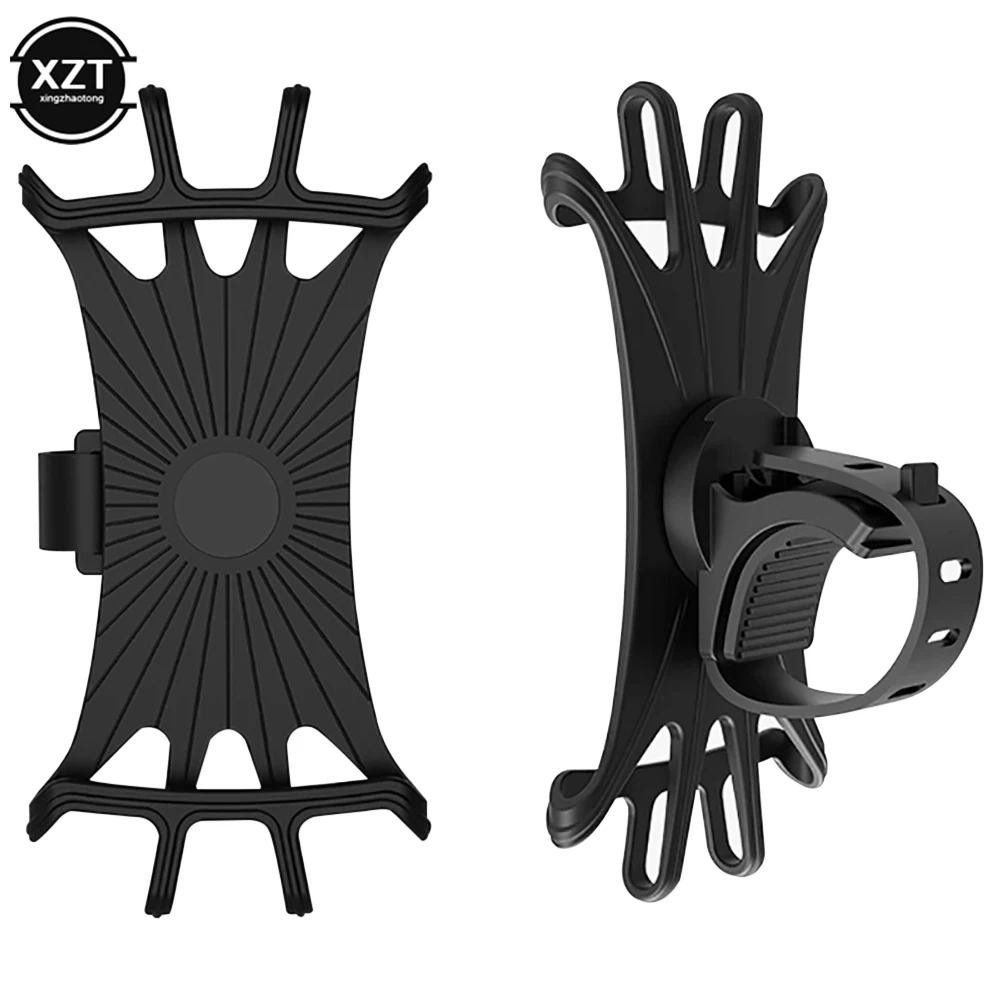 New Shockproof Elastic Silicone Mount Universal Phone Holder Stand Riding Cycling Bicycle MTB Bike Phone DVR GPS Support Bracket