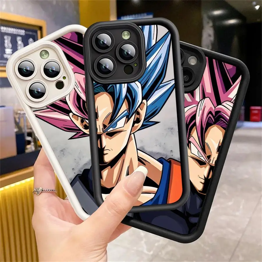 Soft Shell Case for iPhone 17 Air XR 15 16 14 Plus 16e XS Max 13 12 11 Pro Max Dragon Ball Goku Cool