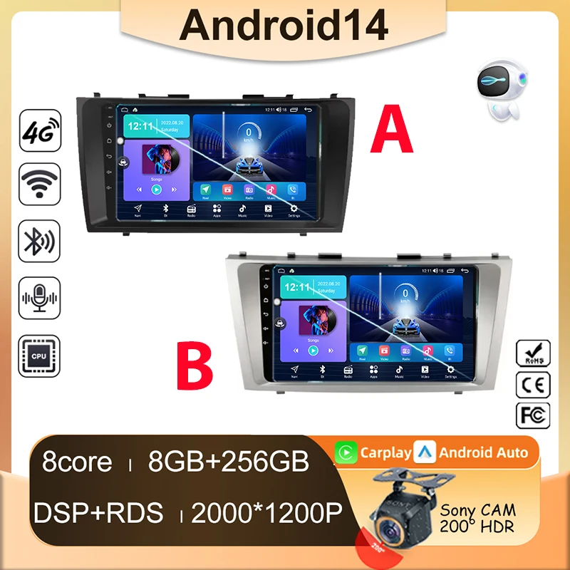 

Android Voice Car Radio Auto Multimedia For Toyota Camry 2007-2011 Aurion 2006-2011 Carplay 4G 2din GPS Autoradio Head Unit