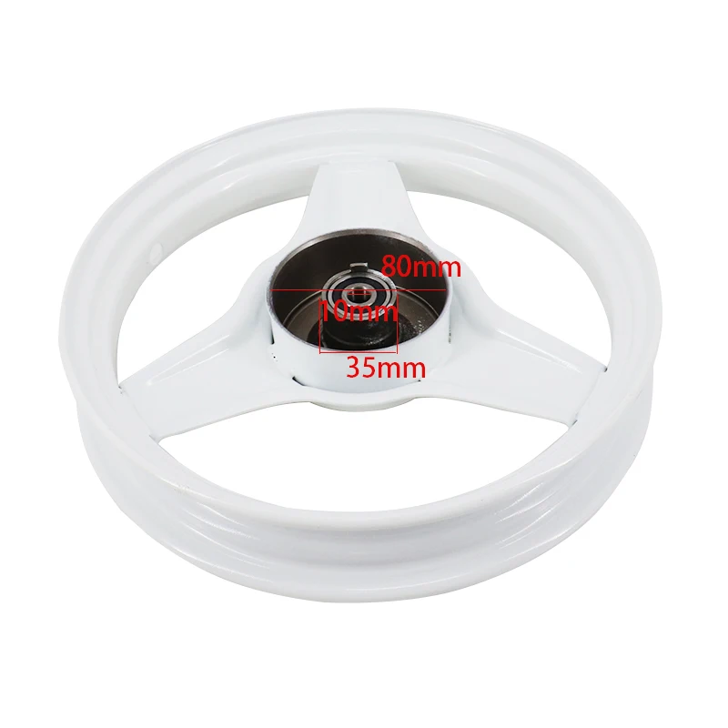 10 Inch Front/Rear Wheel Rim Replacement for Yamaha PY50 PW50 PEEWEE PY PW 50 White/Blue Motorcycle Front Rear Rims Accessories