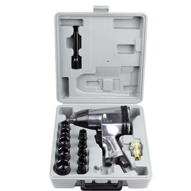 

Hot Sale 340Nm Auto Tire Tools Air Pneumatic High Torque 1/2 Drive Impact Wrench Set