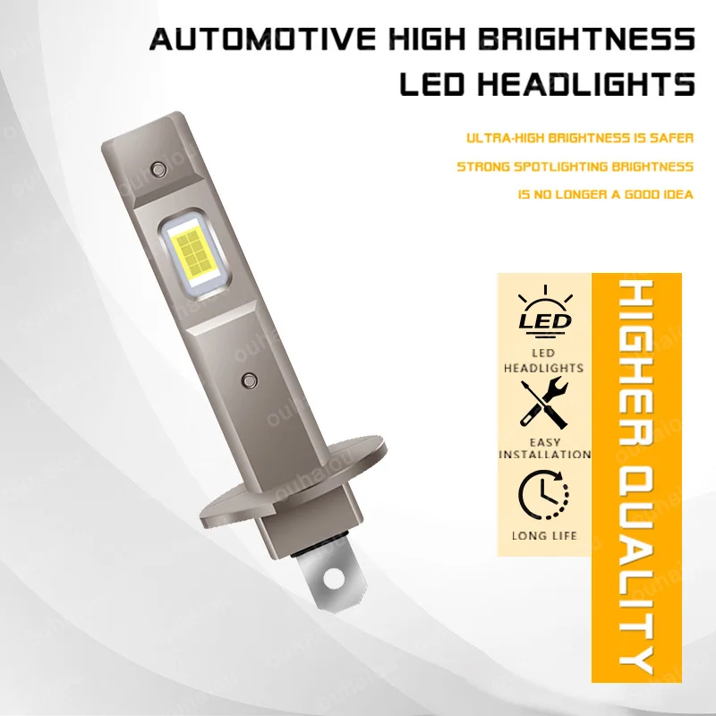 For Fiat Bravo II 2006 2007 2008-2022 2pcs LED Headlights H1 High Beam H1 Low Beam Bulbs White 12V Plug and Play