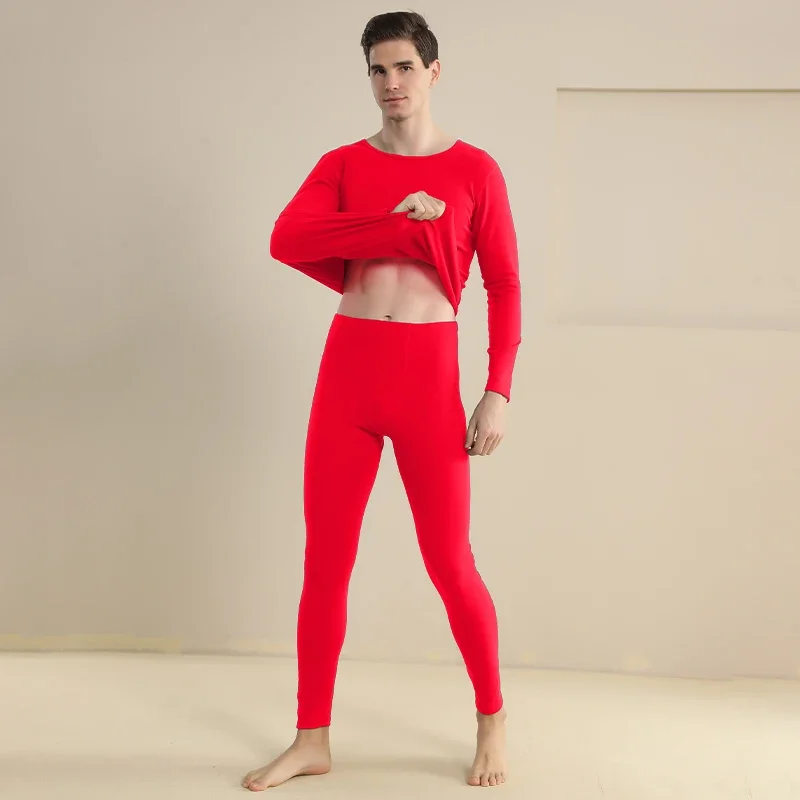 

Бестселлер 2025 года, китайское красное термобелье, толстая флисовая подкладка, двойное тепло, удобное и дышащее.