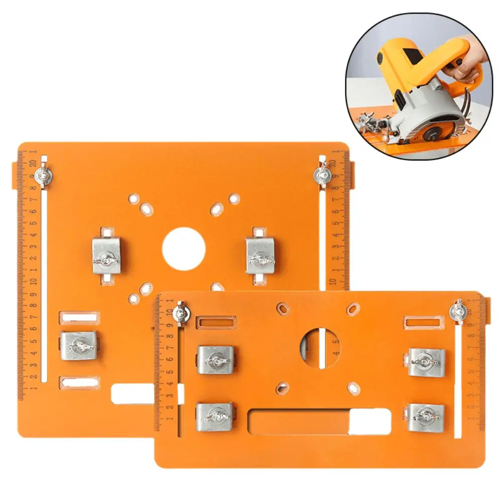 Cutting Machine Base Plate Saw Guide Plate 90° Flat Cutting Adjustable Circular Saw Trimmer Base Plate 45° Diagonal Cutting