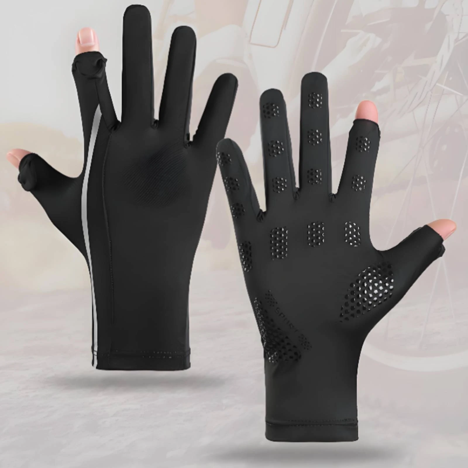 Full-Finger Gloves Stretchy Touchscreen Gloves Handwear Palm Protection Hand Gear Long-Lasting for Outdoor