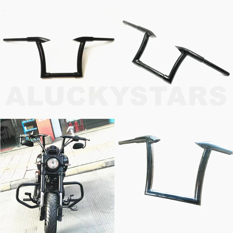 Motorcycle 8 10 12 14 Inch Ox Horn Handlebar Hanger 1.5