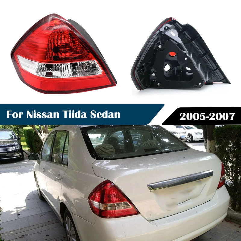 

For Nissan Tiida Sedan 2005 2006 2007 Auto Taillght Housing New Rear Tail Light Signal Lamp Warning Brake Light Car Accessories