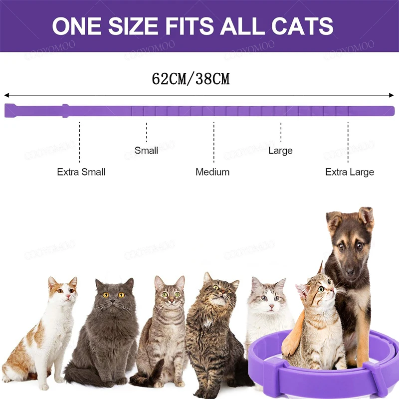 New Release 38/62CM Dog Calming Collar Cat Relieve Anxiety Protection Retractable Collars For Puppy Kitten Large Dogs Accessorie