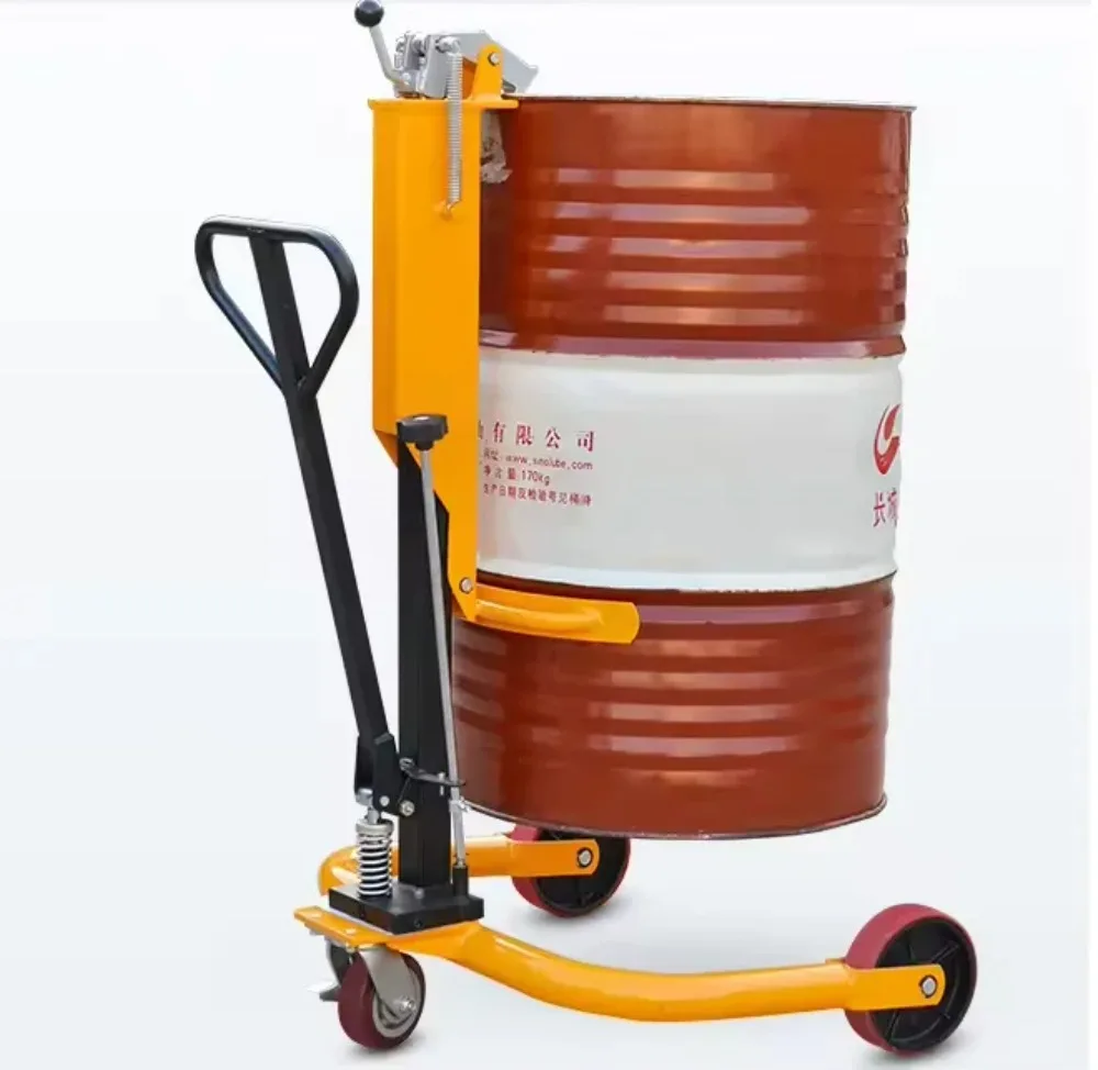 Factory Wholesale  Manual Oil Drum Lifter Portable Three-wheel Hydraulic Trolley Carrier 250KG