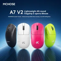 MCHOSE A7 V2 Ultra Gaming Mouse PAW3950Ti Super Sensor 20000FPS Precisión de seguimiento 8kHz Frecuencia de orina Baja latencia Super Glide