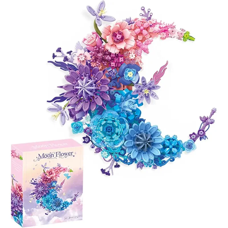 

Creative Rose Building Blocks 977PCS, Romantic Bouquet MOC Brick Decor, Eternal Plant Gift for Girlfriend & Kids