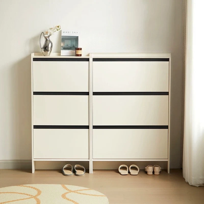 Modern Simple Ultra Thin Tipping Bucket Shoe Cabinet Household Storage Locker Cabinets Shoe Rack Shelf Shoes Organizer Furniture