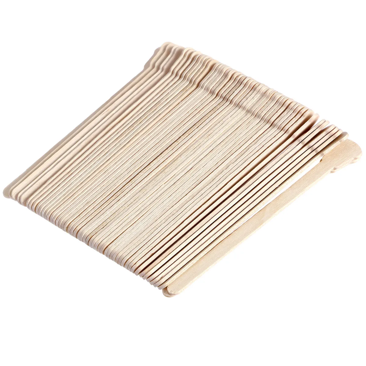 Wooden Waxing Spatulas 100 Pack Disposable Rounded End Wax Sticks for Hair Removal Salon and Home Use