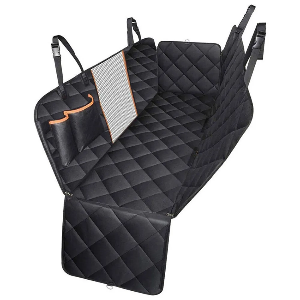 

Waterproof Pet Dog Car Seat Cover with Visual Mesh Window Side Zipper Backseat Transportation Protectors Mat Non-slip