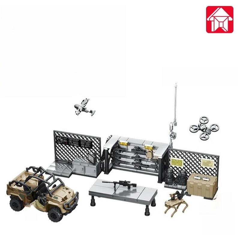 Military Vehicle SUV Off-road Vehicle Model Building Blocks 88105/6 Toy MOC Equipment Depot DIY Bricks Toys for Kids Boys Adult