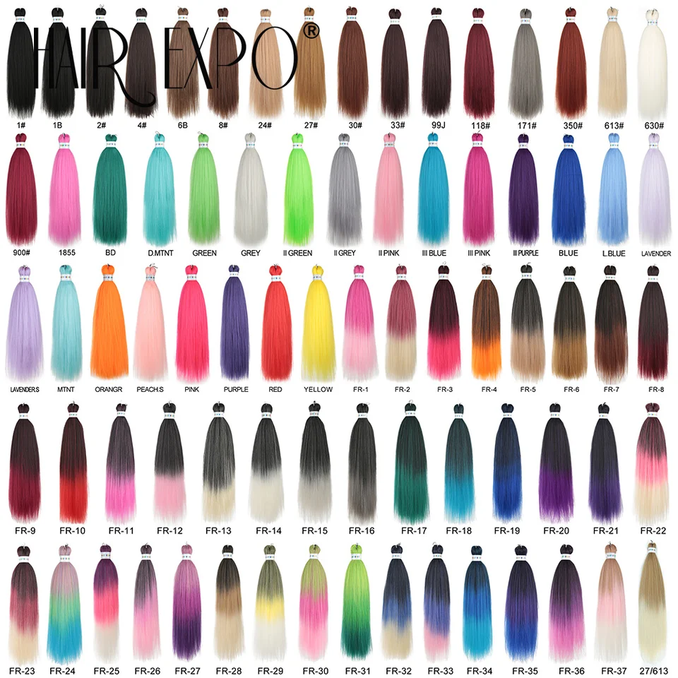 Trenzas fáciles sintéticas de 26 pulgadas, pre-estiradas, coloridas, jumbo, ombre, yaki, largas y lacias 3