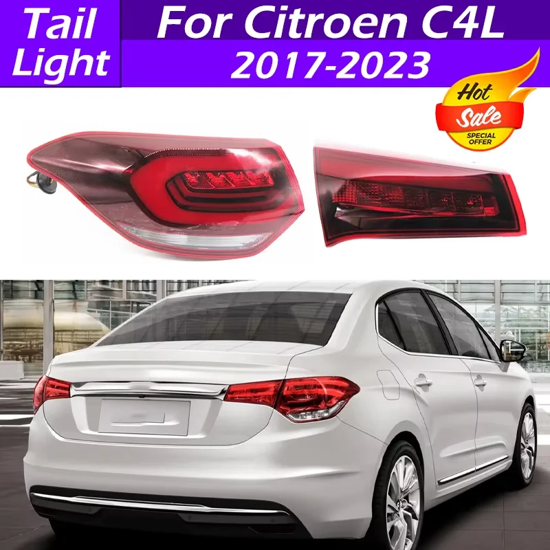 

Для Citroen C4 2017-2023 светодиодный задний фонарь автомобиля, задний фонарь, указатель поворота, задний стоп-сигнал, задний фонарь в сборе