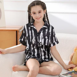 Pajamas for children Set Spring and Autumn Cartoon Pattern Short sleeved Summer Comfortable children's sleepwear loungewear