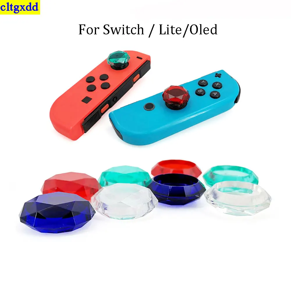 Cltgxdd-Joystick de jeu en cristal pour Switch /Lite/Oled, capuchon en diamant, 2 pièces