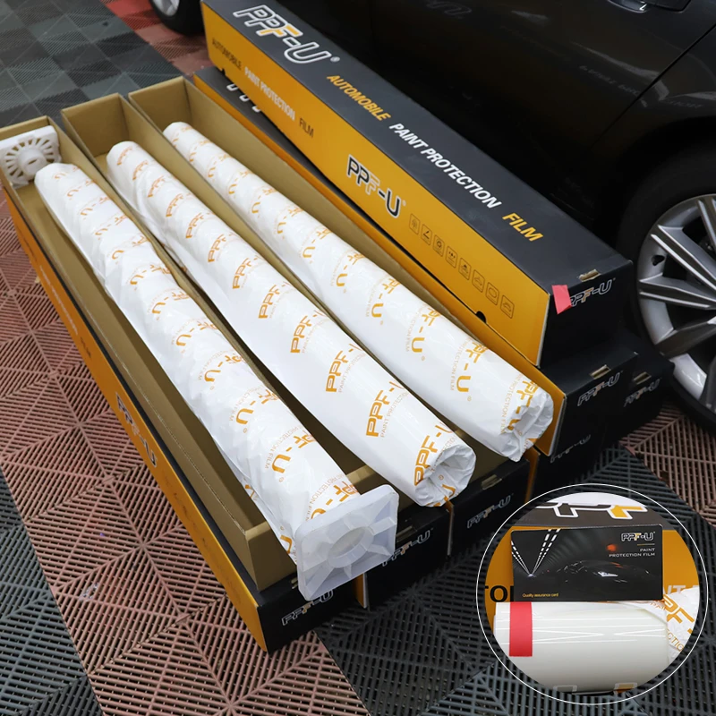 

PPF-U 1,52*30 м глянцевая высокосамолещивающаяся ТПУ Ppf прозрачная защитная пленка для бюстгальтера с краской против царапин PPF