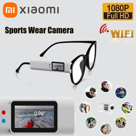 Xiaomi 새로운 안경 야외 스포츠 카메라 1080p 고화질 Wifi 지능형 헤드셋 안경 녹화 비디오 녹화