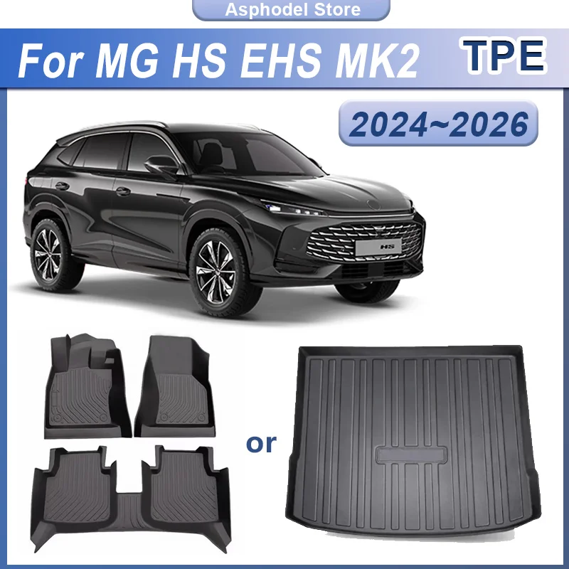 LHD Für MG HS EHS MK2 2024 2025 2026 TPE Auto Fußmatten Schwarz Teppich Teppich Fuß Pads Schutz Pad auto Innen Werkzeuge Zubehör
