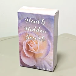 Hearts Hidden Secrets Oracle Deck 10.3*6cm Situations Cards Glossy Twin Flame Deck Feelings Messages Deck 78 Cards