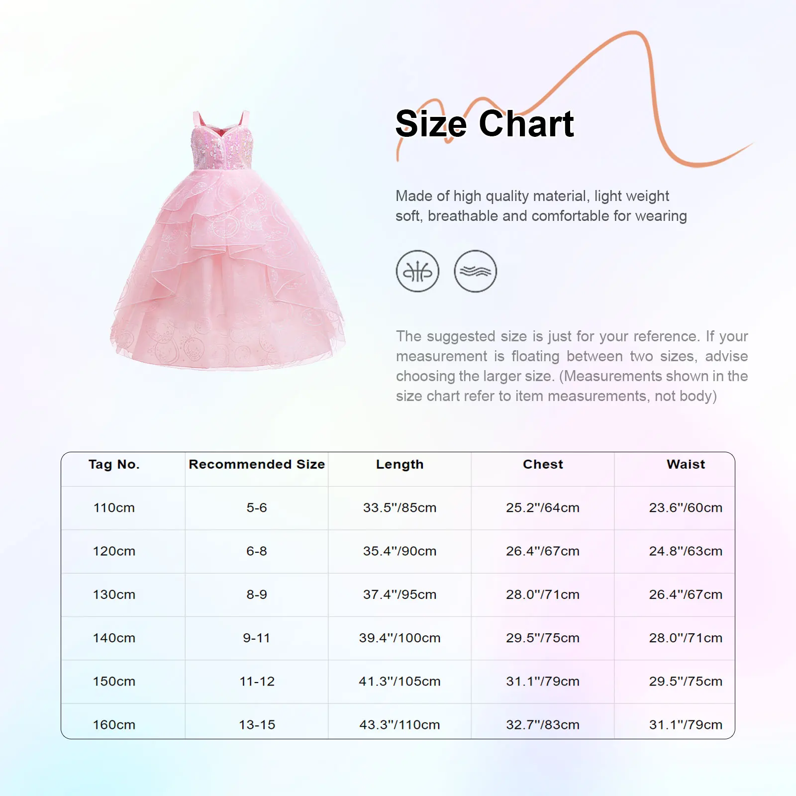 Gaun Anak Perempuan Payet Tali Bahu Lebar Gaun Tulle Kerut Berlapis Gaun Putri Perjamuan Kostum Pesta Cosplay Halloween
