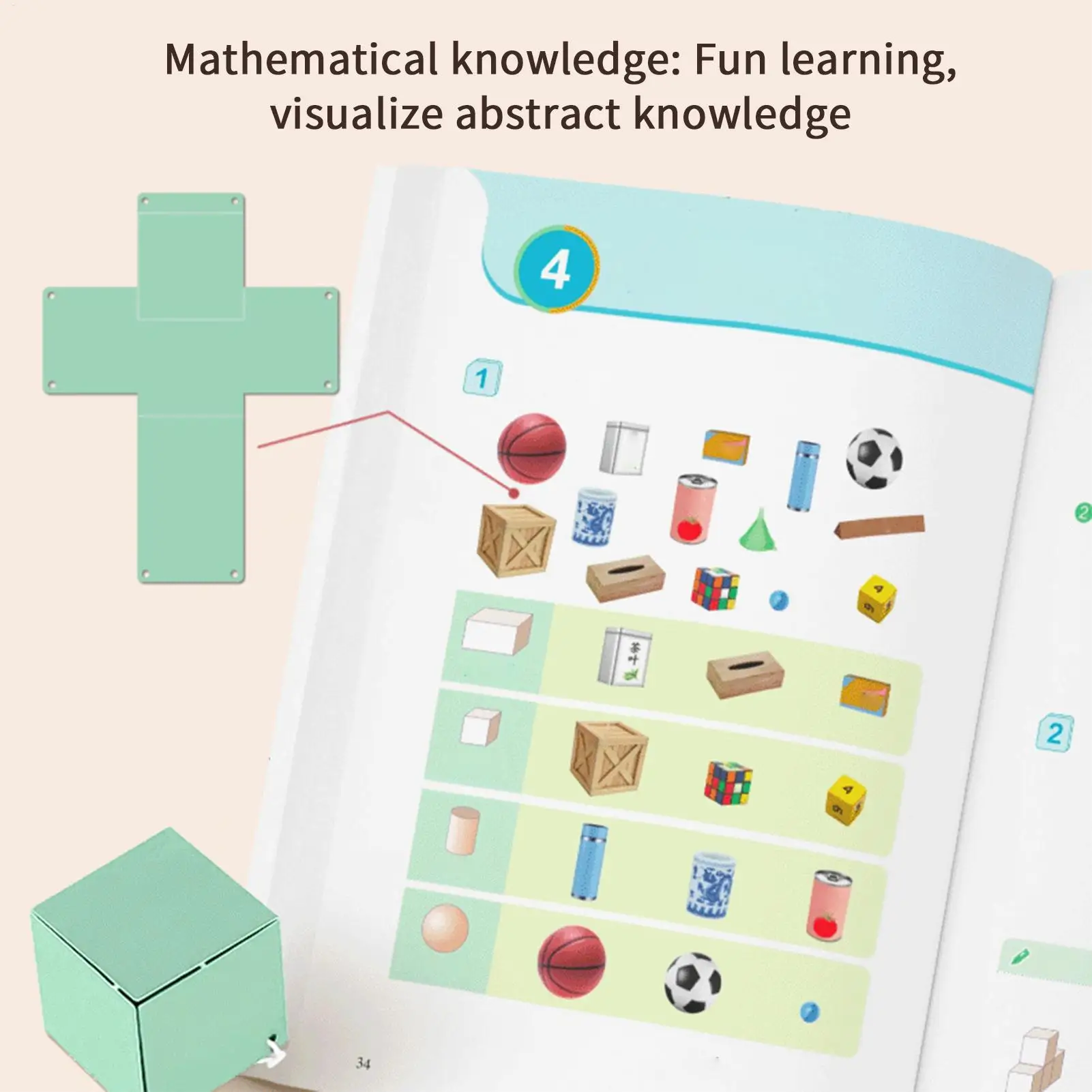 Kit matematico con geometria 3D con 12 modelli Giocattolo interattivo a forma di corda per aula e risorsa didattica per bambini dai 6 ai 12 anni
