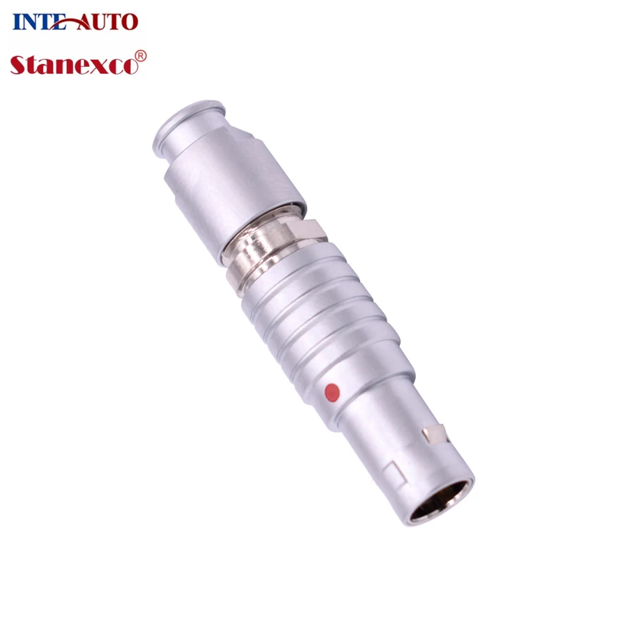 B series size 1B 2, 3, 4, 5, 6, 7, 8, 10, 12, 14, 16 pins compatible FGG male push-pull circular connector with bend relief