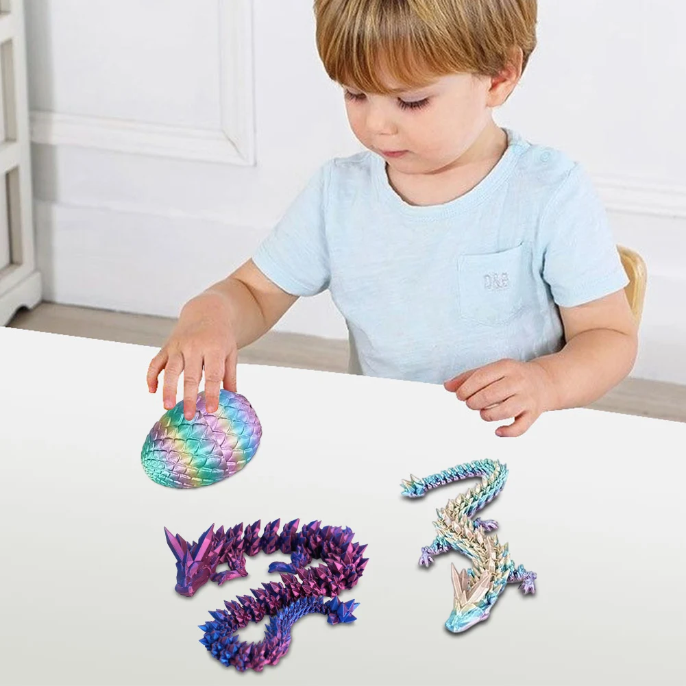 4 قطعة ثلاثية الأبعاد مطبوعة توضيح التنين تمثال مرنة مفصلية تململ نموذج المنقولة المشتركة التنين نموذج لعشاق التنين