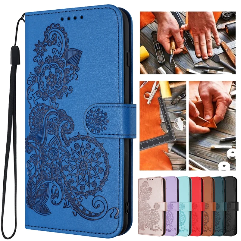 

Flower Wallet Phone Case For Google Pixel 9 8A 7A 6A 8 7 6 Pixel9 Pro Pixel8 Cases Leather Flip Stand Phone Cover Totem Capa