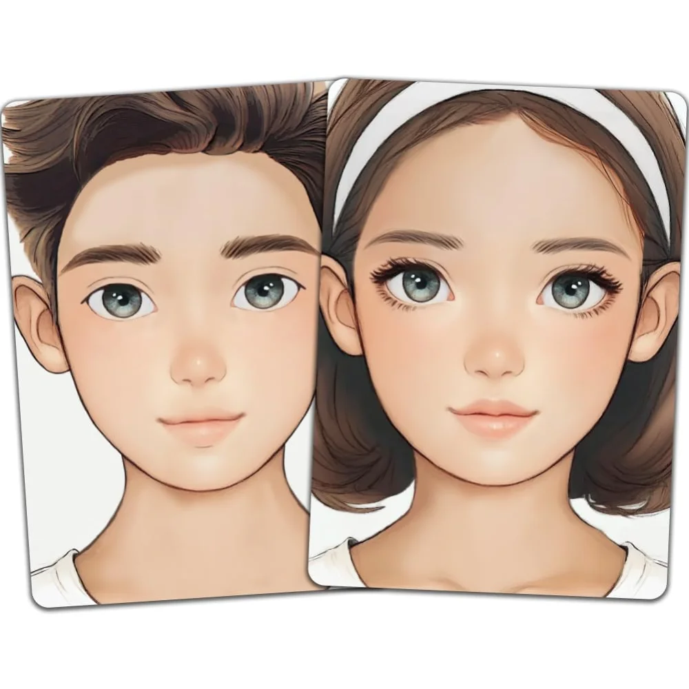 2pcs Face Painting Practice Board A4 Reusable Makeup Practice Board Exercise Template Stage Makeup Painting