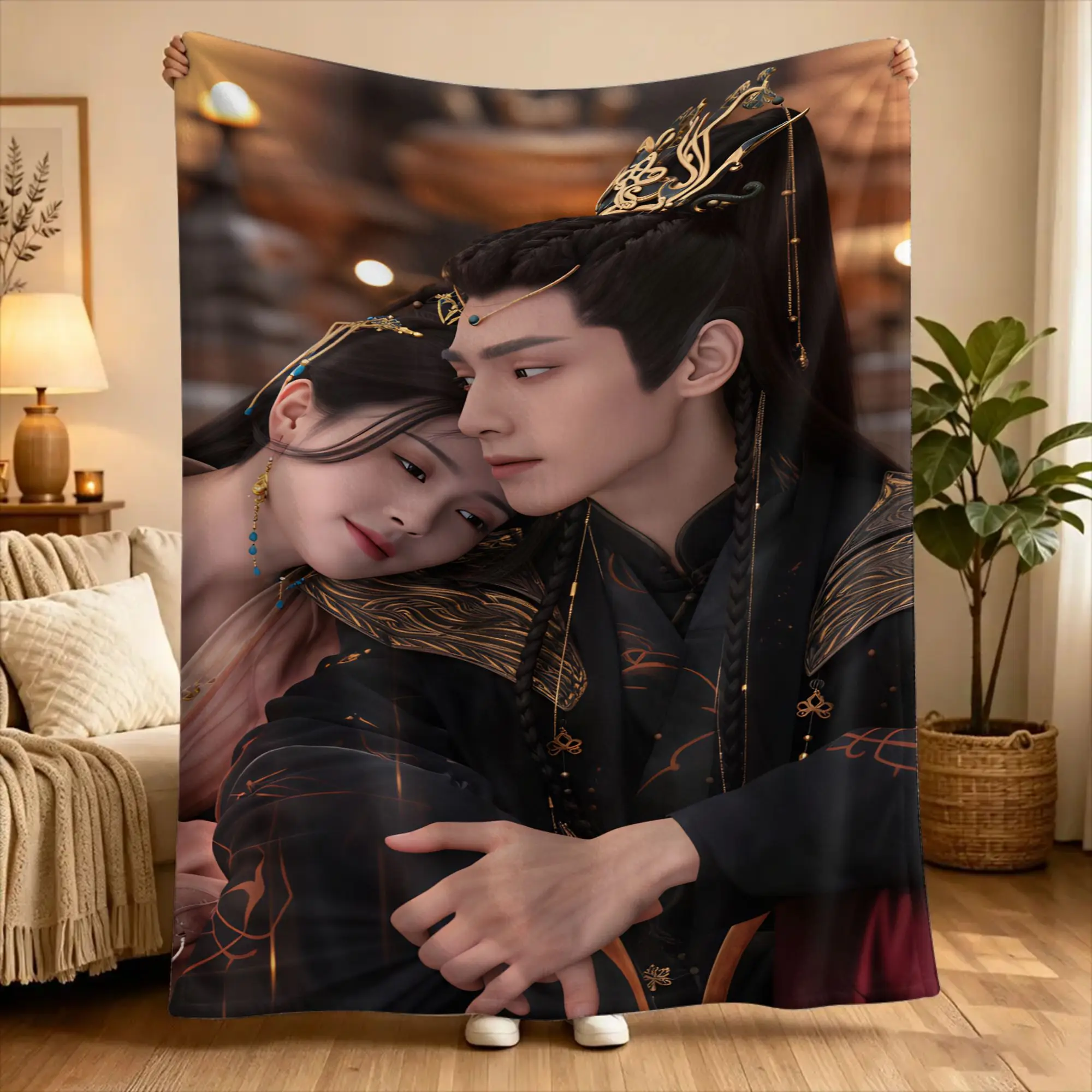 Leo Luo Yunxi Bai Lu  Blankets  Super Warm  Plush Bedding Throws For Living Room Airplane Travel Flannel Bedspread Bed Cover