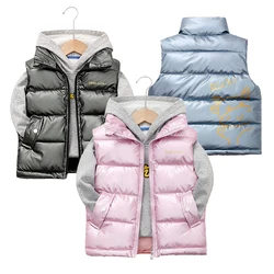 Autumn Winter Children Waistcoat Fashion Sleeveless Jacket For Girls Boys Cotton Vest Coats 3-10 Years Kids Outerwear Clothes