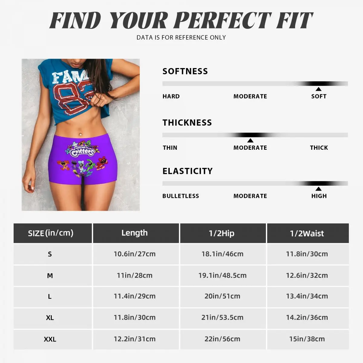 Custom Colorful Smiling Big Mouth Critters Group Biker Running Gym Shorts for Women Scarry Animated Game Workout Yoga Shorts image 6