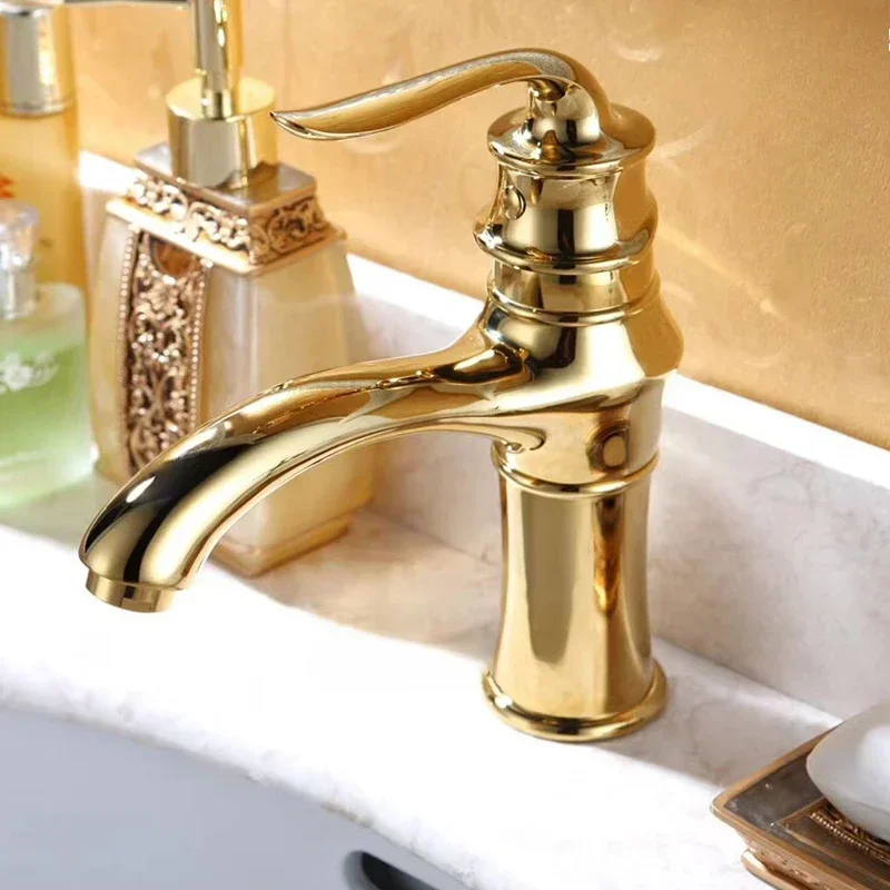 

Смесители для ванной комнаты в стиле ретро, смеситель с одной ручкой, смеситель для горячей и холодной воды, смеситель для раковины в европейском стиле, аксессуары для ванной комнаты