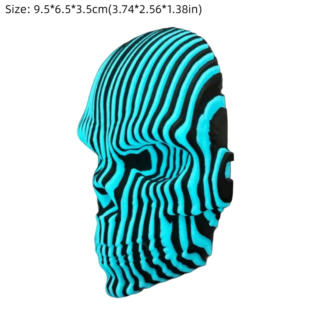 อินเทรนด์ 3D การพิมพ์ Skulls ของเล่น Creative Luminous Prank เครื่องประดับเรืองแสง Quantum Skull ของเล่นตกแต่งฮาโลวีน