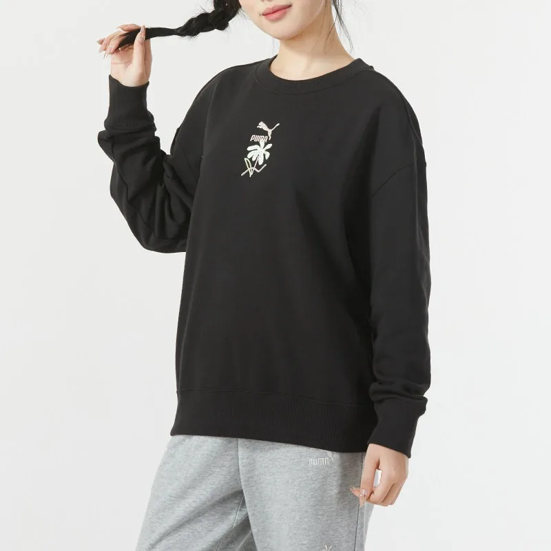 PUMA Sweater Women's Spring and Autumn Sportswear Training Running Casual Crew Neck Jumper 625808-01