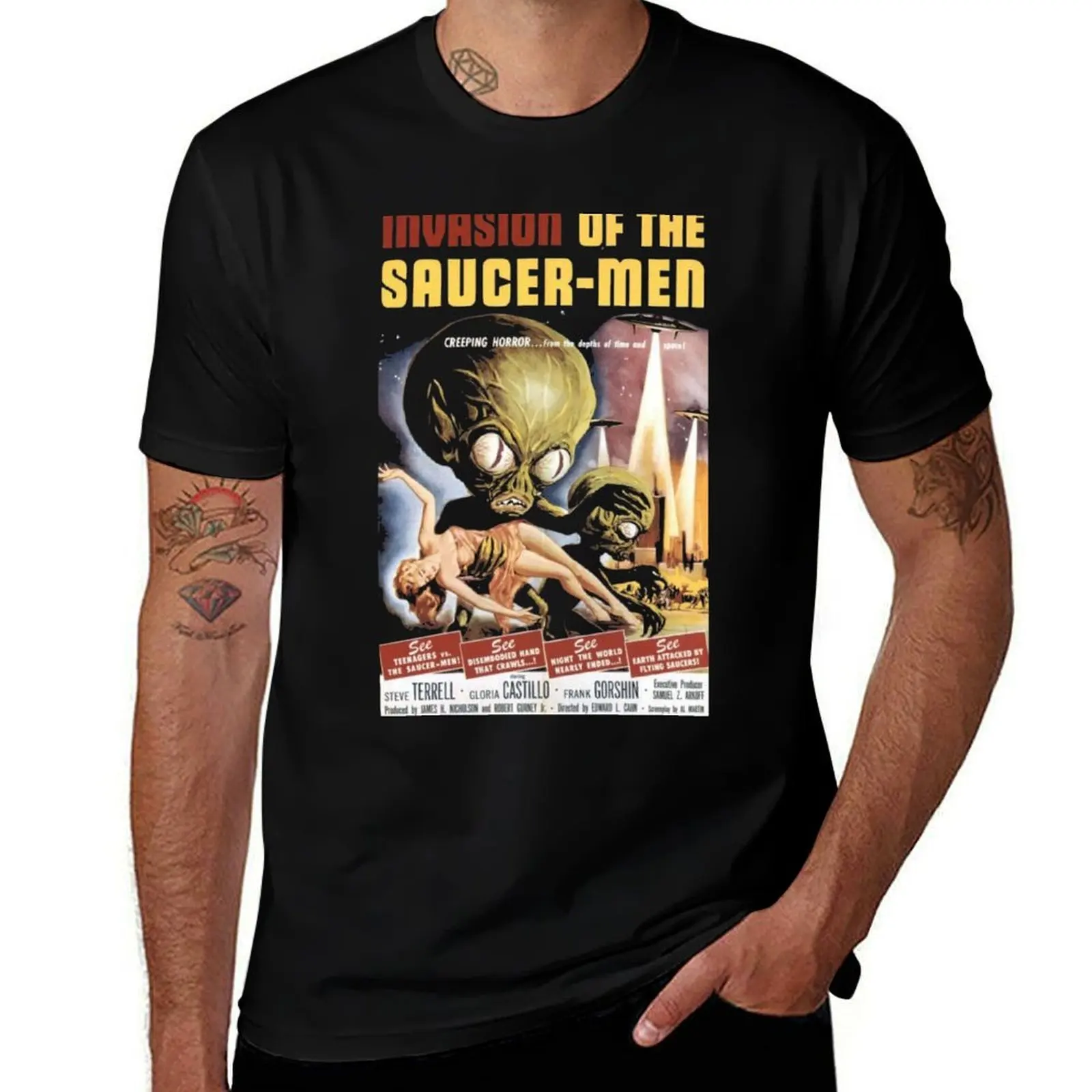 Old film poster - invasion of the saucer-men 1957 T-Shirt Holiday Vacation Tee Shirt T-Shirt