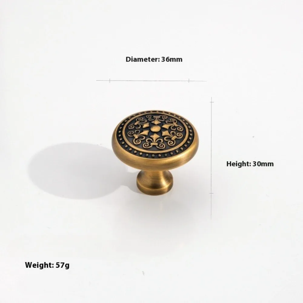 

1 шт. Новая винтажная ручка для ящика с одним отверстием, разные размеры, круглая роскошная ручка для двери, мебельный аксессуар