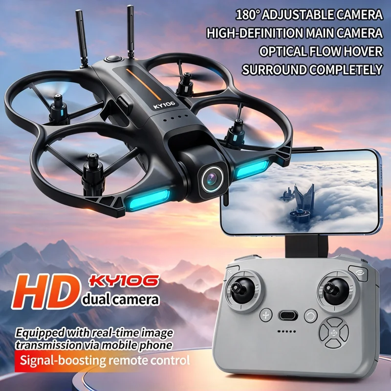 KY106 Drone with 8K Ultra HD Camera Beach Mode Lightweight Easy Control RC Quadcopter Scenic Flight Aerial Photography Toy