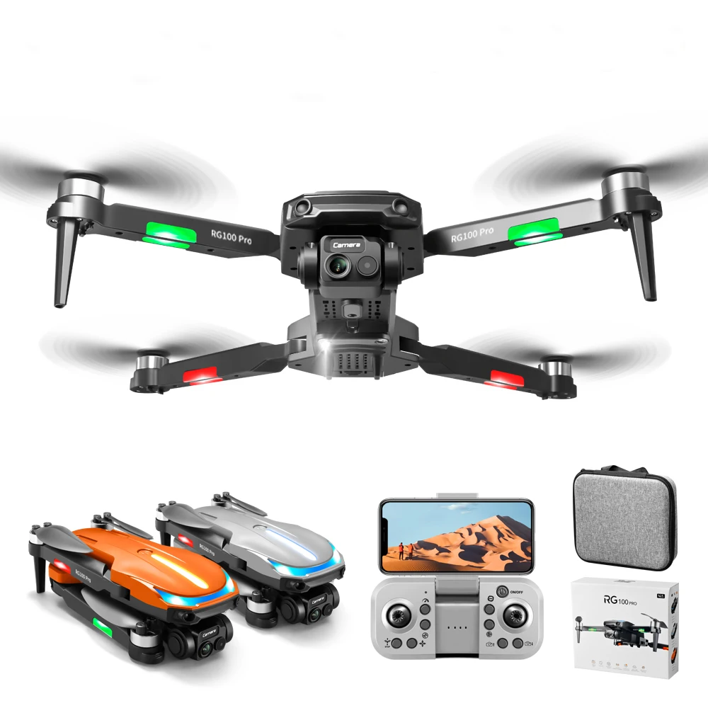 

RG100 PRO WiFi FPV with 4K 720P ESC HD Dual Camera 3 Side Obstacle Avoidance Optical Brushless RC Drone Quadcopter RTF