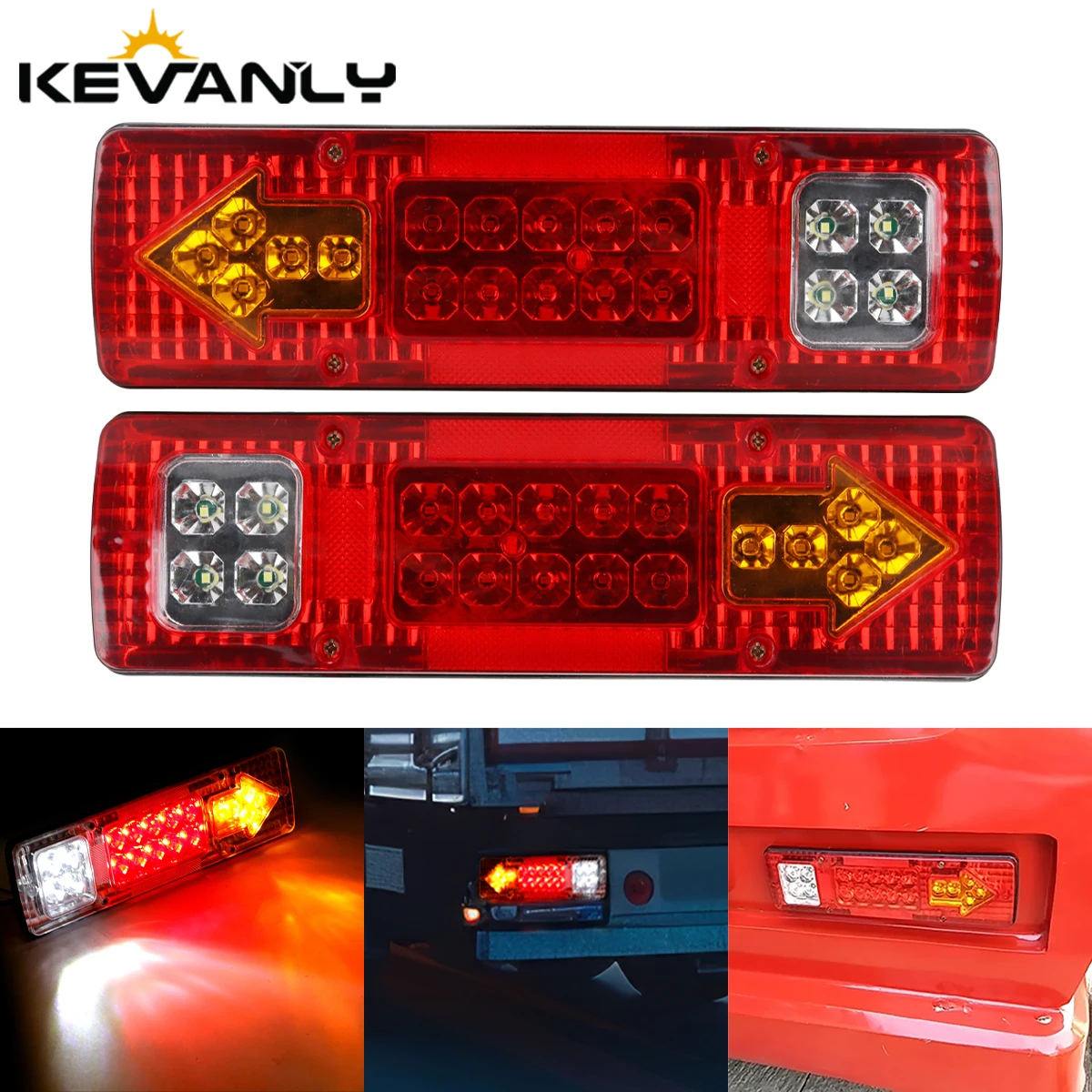 

Светодиодные задние фонари для грузовиков, указатель поворота, автомобильный фонарь в сборе, стоп-сигналы для прицепов, грузовиков, пикапов, лодок, фургонов, фонари заднего хода 24 В