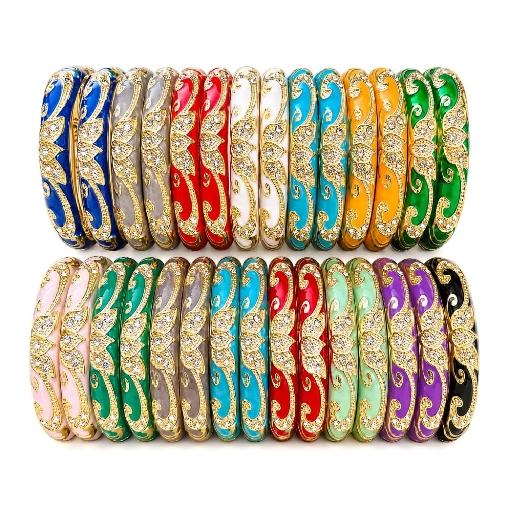 1cm Crown Cloisonne Bracelet Colored Dropper Oil Crown Colored Dropper Oil Bangle Five-leaved Flower Blooms Classic