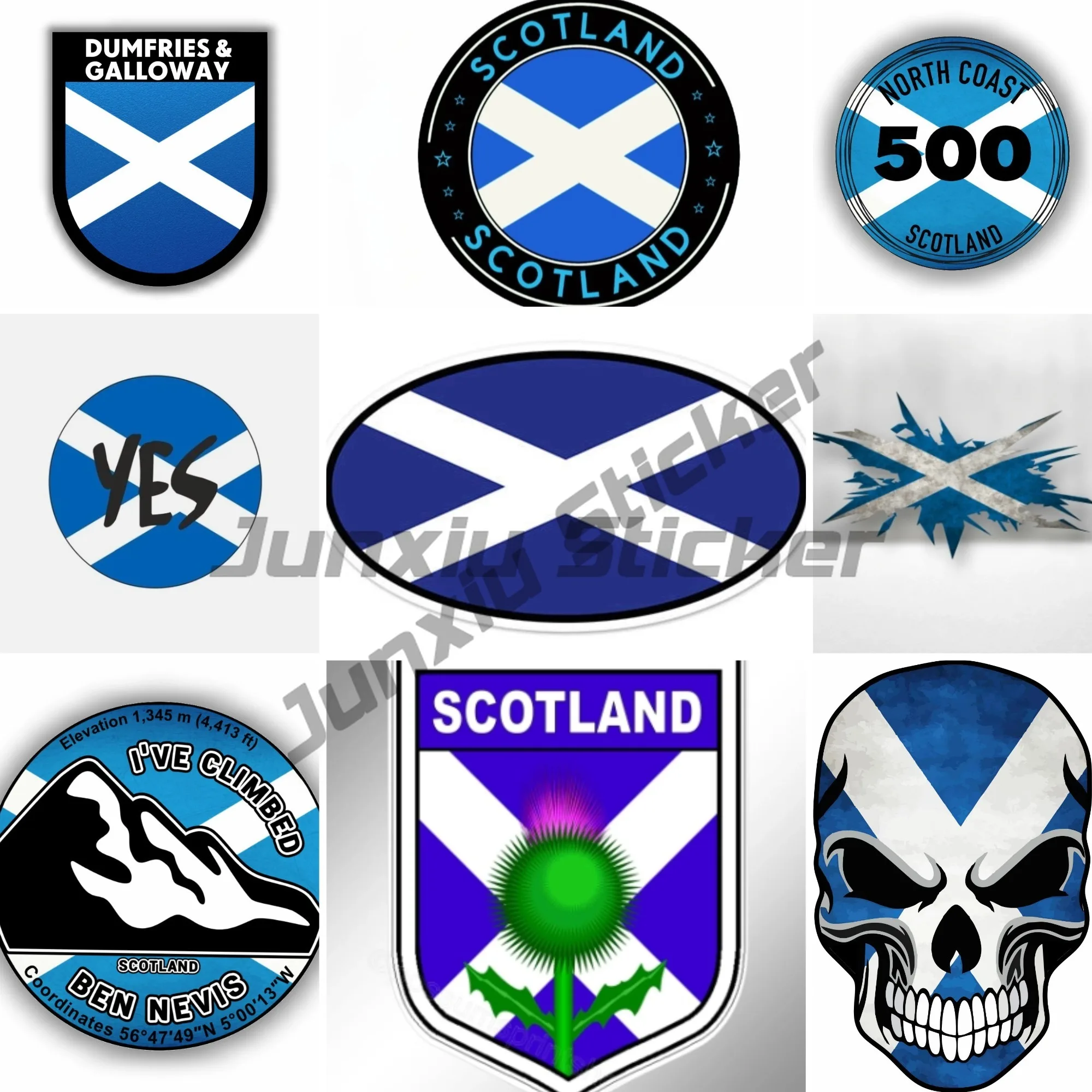 Scottish Scotland Flag Splatter Laptop Car Window Bumper Vinyl Decal Sticker